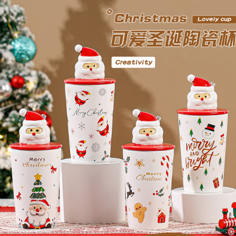 Lovely Christmas Ceramic Cup/Mixed 400Ml