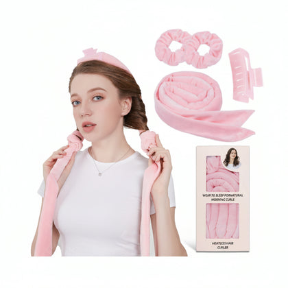 Ins Sleep Curling Iron/Suede Pink