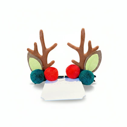Reindeer Ear Christmas Hair Clip Set