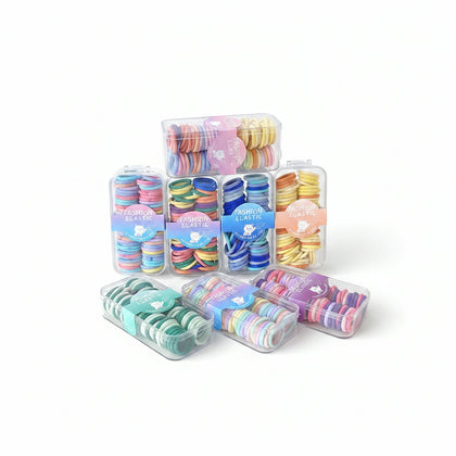 Candy Color High-Elasticity Children'S Rubber Bands 60Pcs/Mixed