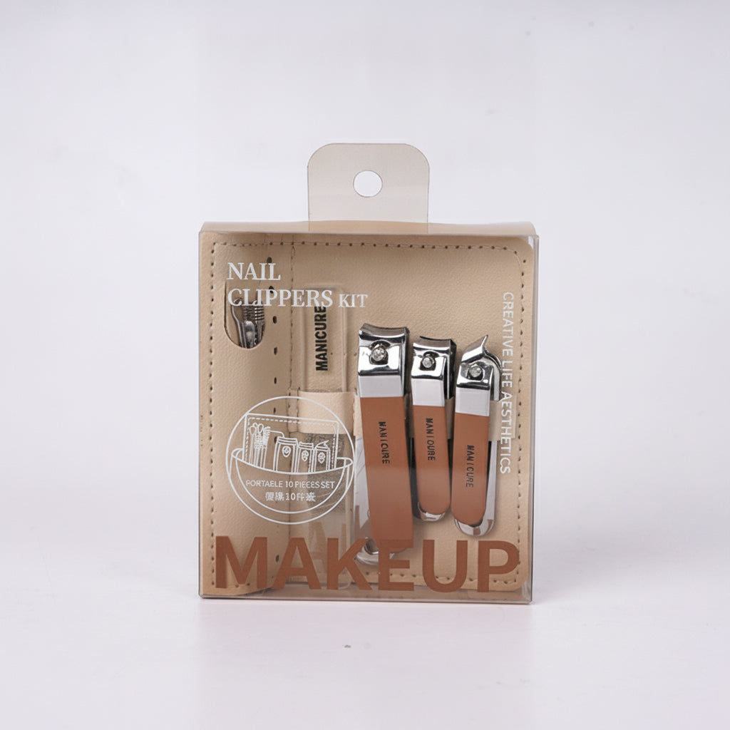 Crystal Manicure Set 10-Piece Set/Beige