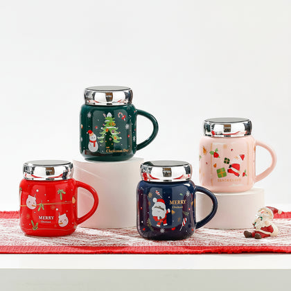 Cartoon Christmas Ceramic Cup/Mixed 400Ml