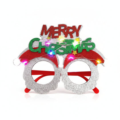 Merry Christmas Glasses With Lights