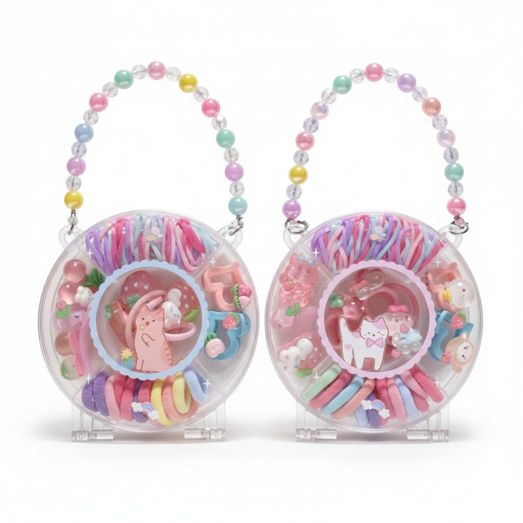 Cat Pattern Box Children'S Hair Accessories Set/Mixed