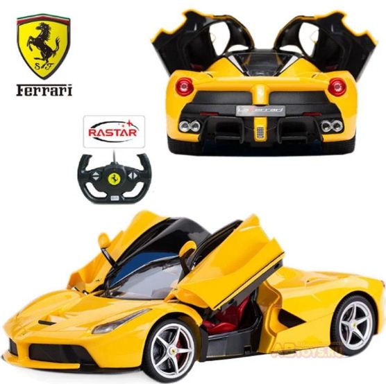 Rc Ferrari Laferrari Usb Charging 1:14 Remote Control Radio Controlled Red/Yellow 2