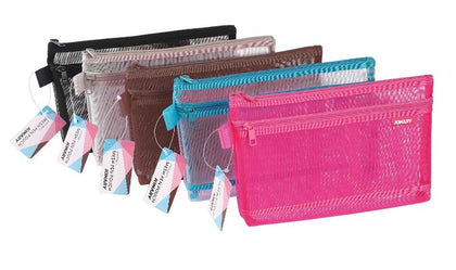 Pencil Case 2-Part Mesh Assorted Colors