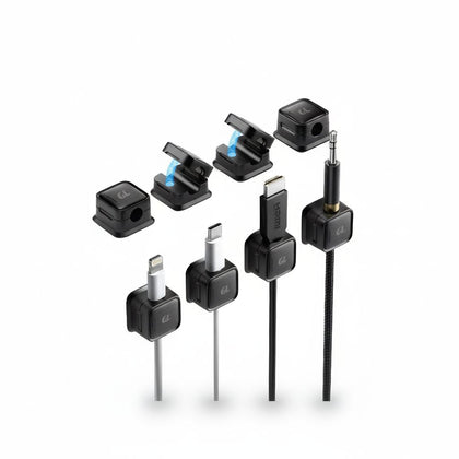 Magnetic Clip Cable Organizer 10 PCS Black