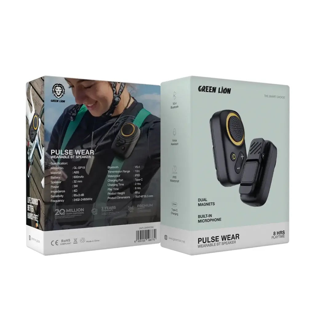 Pulse Wear Wearable Bt Speaker Black