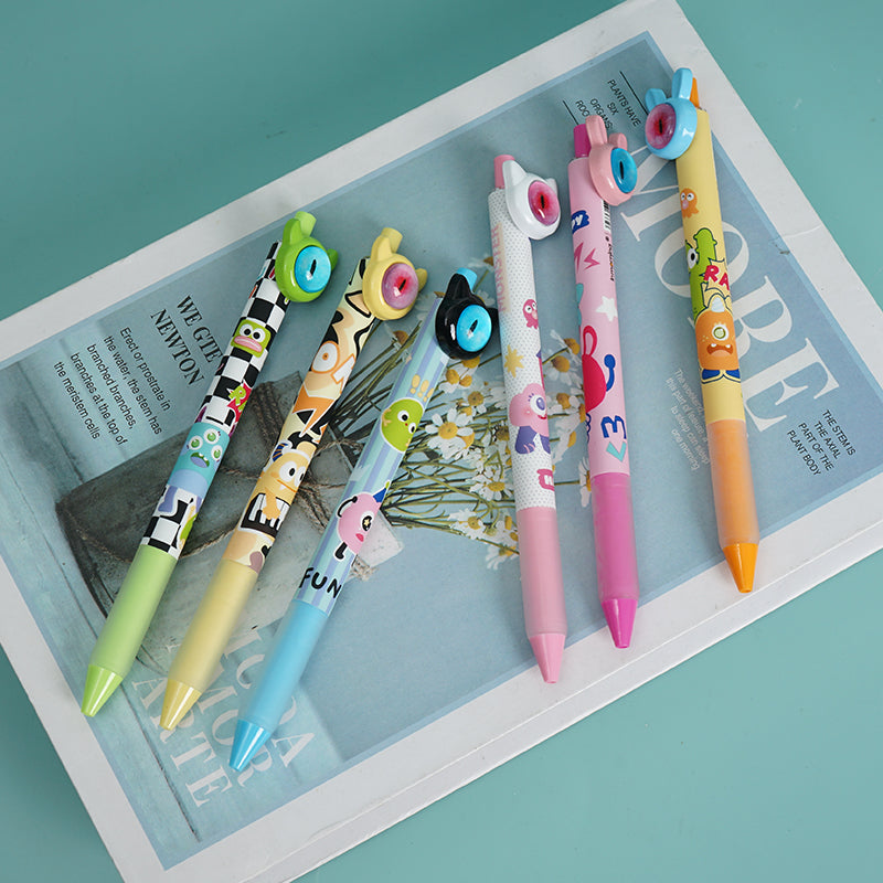 Ball Pen Black Big Eye Assorted