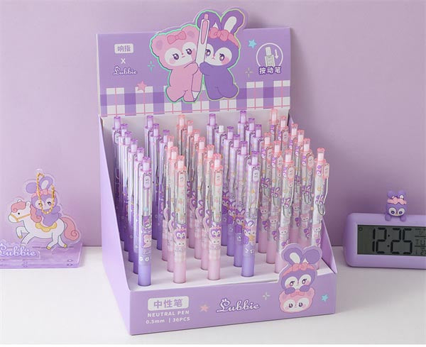 Gel Pen Purple Star Rabbit And Abby Bear Press Assorted