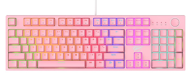 Gaming Keyboard Rgb Backlit Mechanical Pink
