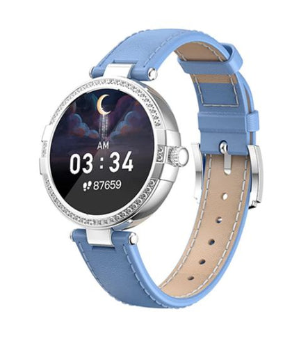 Smart Watch Lady'S Fitness Silver+Blue