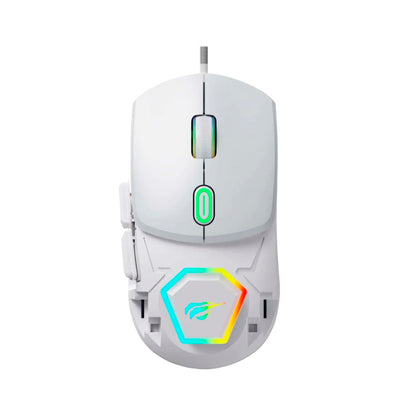Programmable Gaming Wired Mouse With Rgb Backlit White