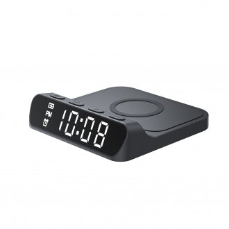 Phone Wireless Charger15W Magnetic With Digital Clock Black
