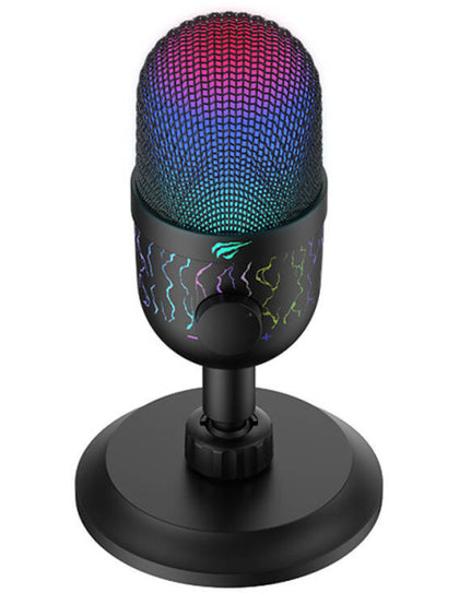 Gaming Wired Microphone Black With Rgb Colors