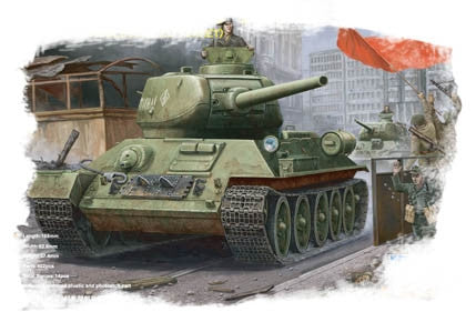 Russian T-34/85 Tank (Model 1944 Angle-Jointed Turret) Model Kit