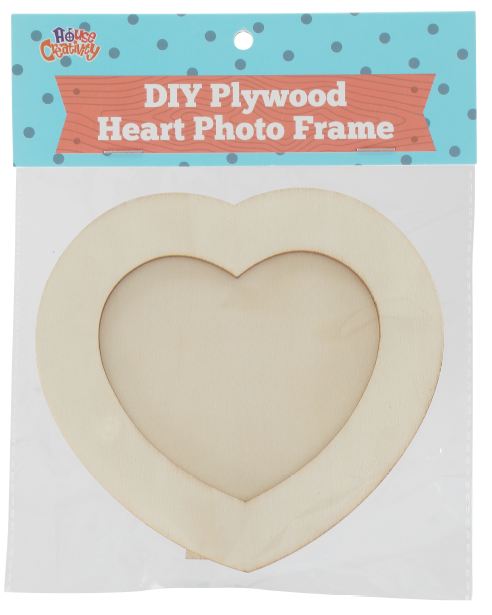 Color Your Own Wood Heart Photo Frame