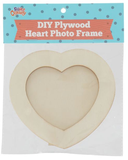 Color Your Own Wood Heart Photo Frame