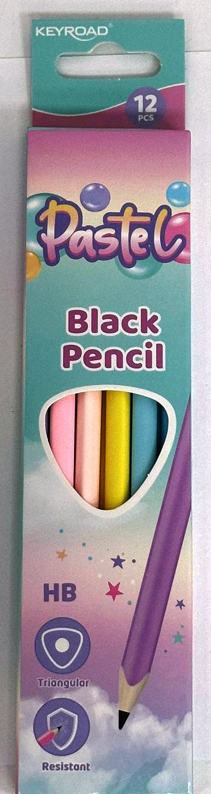 Pencil Triangle Body Pastel Color Hb 12/Pk