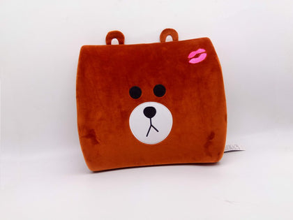 Bear Memory Cotton Back Pillow Brown