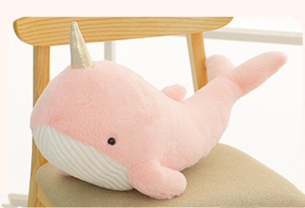 Sleeping Narwhal Plush Doll 90Cm Pink
