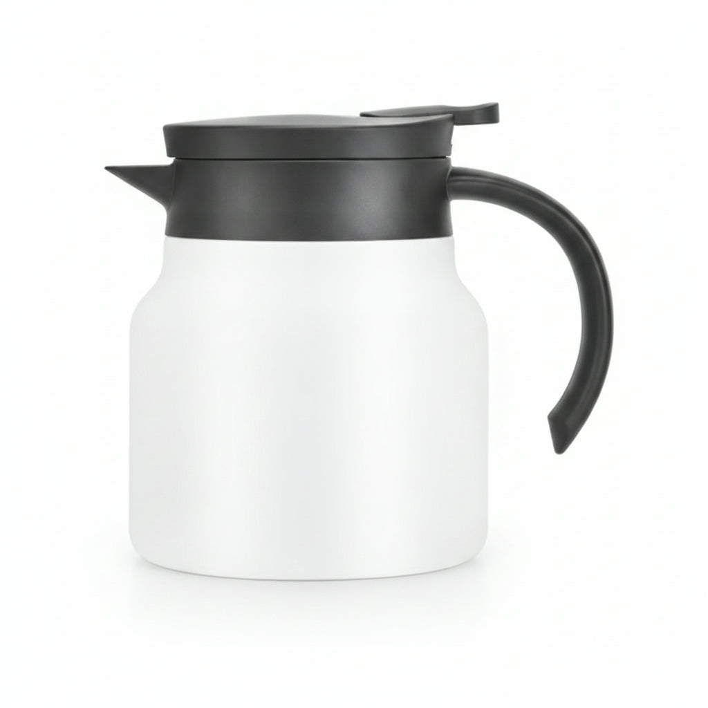 Simple Stainless Steel Thermos/White 800Ml