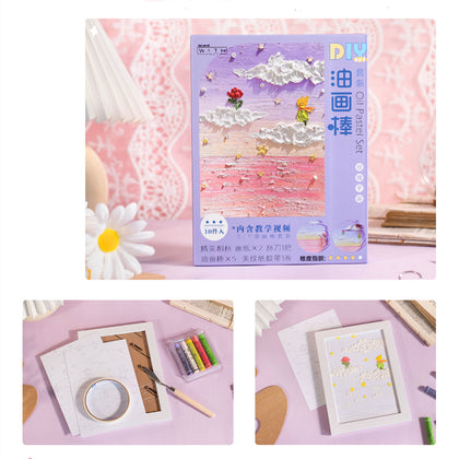 Oil Paints Set W/Canvas