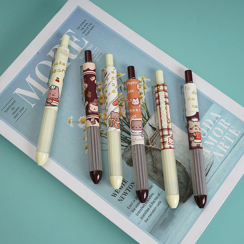 Gel Pen Bake Bear Press Neutral Assorted Pc