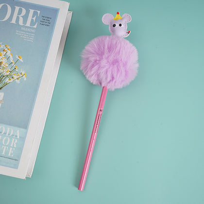 Mouse Hairball Pencil Purple