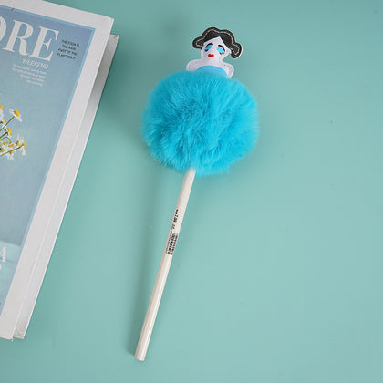 Ballet Girl Hairball Pencil Blue