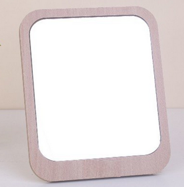 Simple Square Wooden Table Mirror