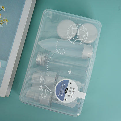 7-Piece Travel Bottle Set Transparent