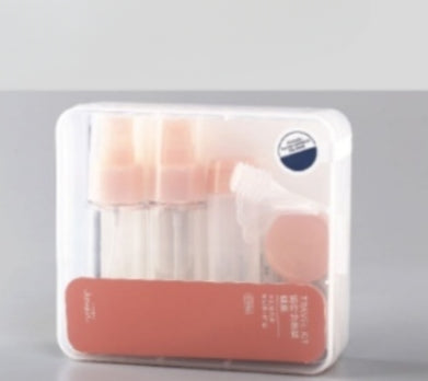 8 Piece Travel Bottle Set Transparent