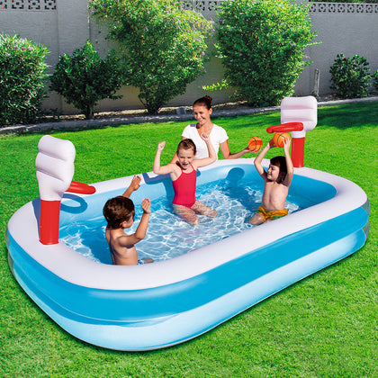 Inflatable Rectangular Basketball Play Pool 2.51Mx1.68Mx1.02M