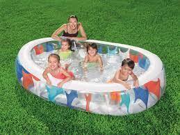 Inflatable Elliptic Pool For Kids 2.29Mx1.52Mx51Cm