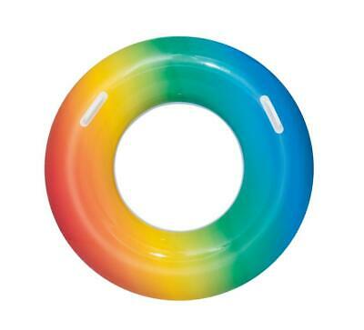 91Cm Rainbow Swim Ring I24 Pcs