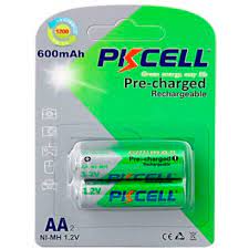 Rechargeable Battery Aa 1.2V Ni-Mh 600Mah 2/Pack
