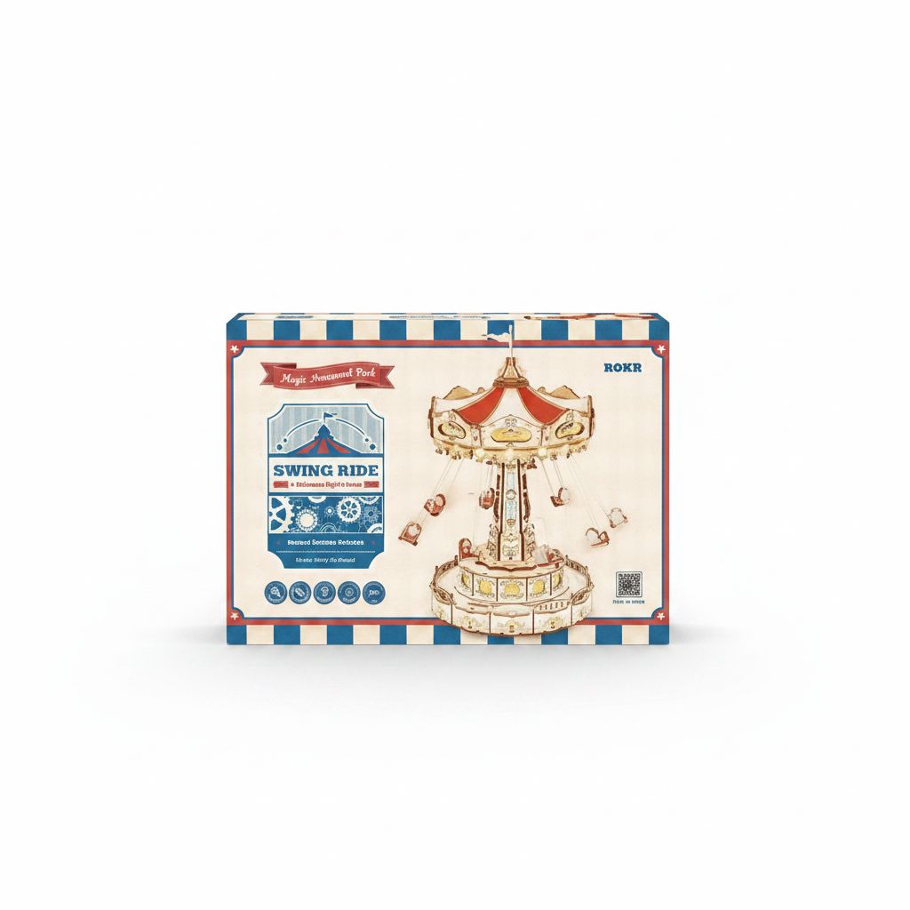 3D Wooden Puzzle - Swing Ride 150x 150x270 mm 289PCS