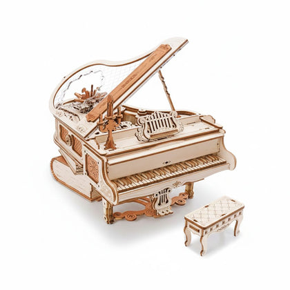 3D Wooden Puzzle Mechanical Music Box Magic Piano 223 Pcs