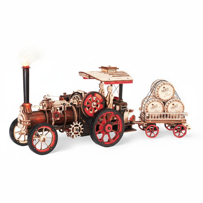 Mechanical 3D Wooden Puzzle Steam Engine 469 Pcs