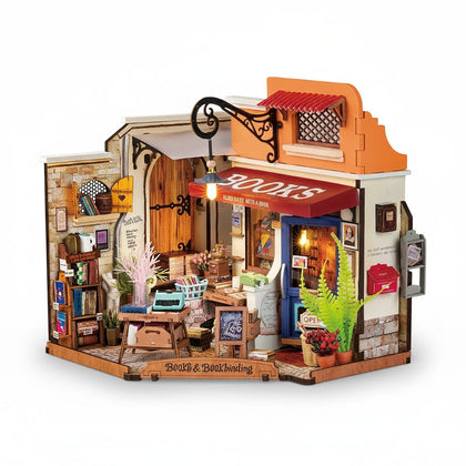 Diy Miniature House Kit Corner Bookstore 108 Pcs