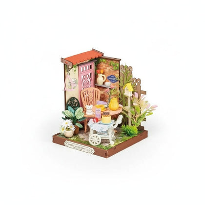 Diy Miniature House Fancy Tea Yard 76 Pcs