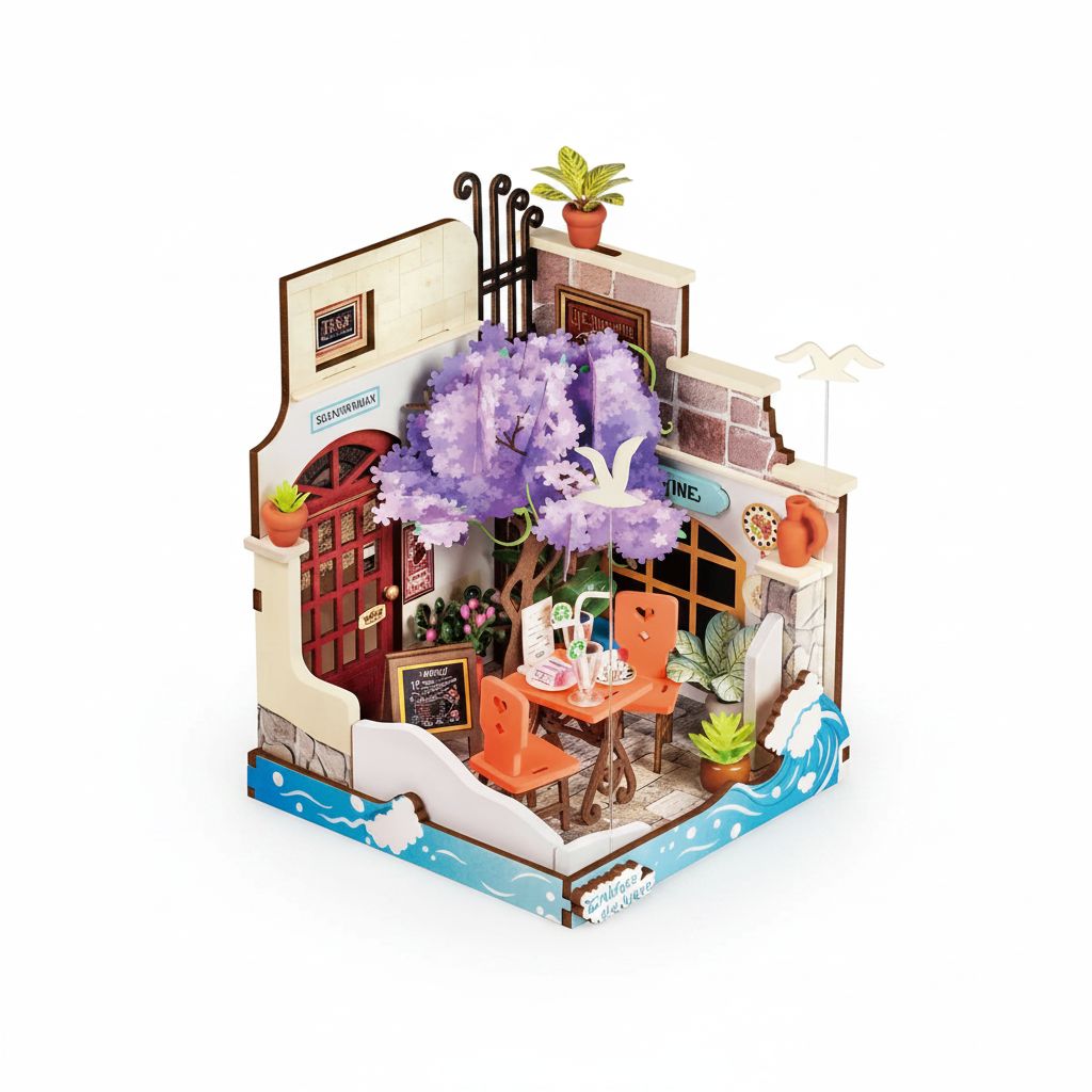 Diy Miniature House Sea Holiday Restaurant 68 Pcs