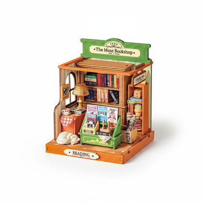 Diy Miniature House The Muse Bookshop 68 Pcs
