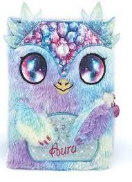 NOTE BOOK FUZZY AURA WITH HEART LOCK &amp; ANGEL WINGS
