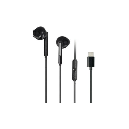 Noise Isolation Wired Earphones With Microphone And Type-C Port Black