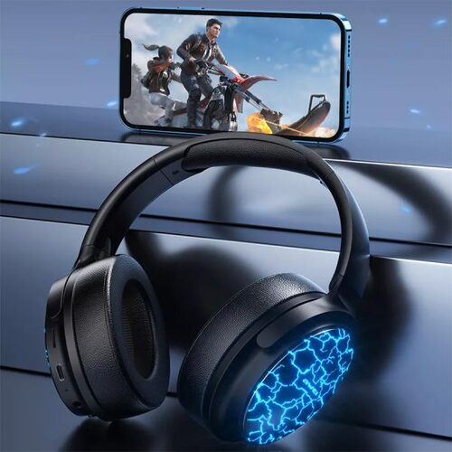 Gaming Wireless Headphone Bt With Microphone Black