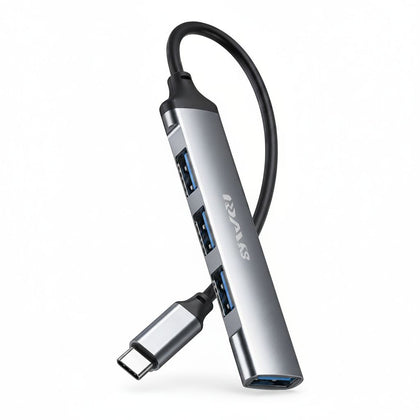 4-In-1 Multi-Port Usb-C Data Hub Silver