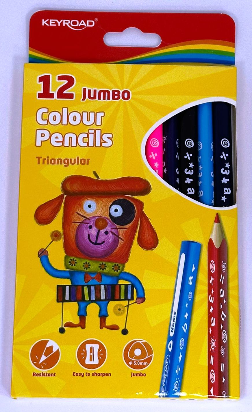 JUMBO TRIANGLE COLOR PENCIL 12 PCS