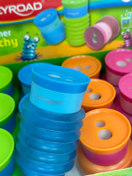 SHARPENER EXPANDABLE 2 HOLE ASSORTED COLOR